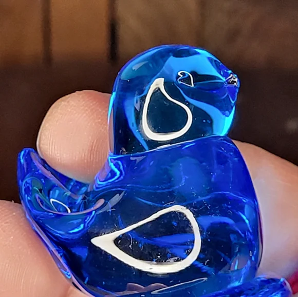 Mini Blue Glass Bird Figurine - Picture 10 of 13